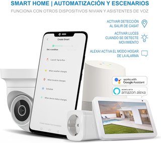 NIVIAN cámara seguridad motorizada visión nocturna
