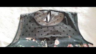 Vestido floral negro