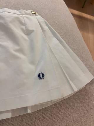 Falda plisada Fred Perry blanca Talla XS