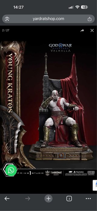 Kratos Prime 1 Studio God of War Trono
