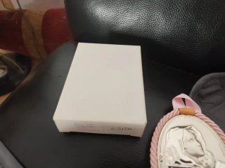 Medallón Virgen Plata Rosa