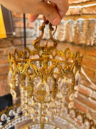 Lámpara Imperio Vintage Bronce y Cristal