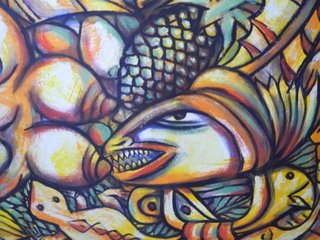 2 Cuadros XL mitología indígena caribeña 78 x 90cm
