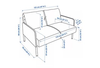 Sofá 2 plazas gris Ikea