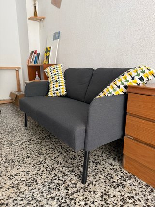 Sofá 2 plazas gris Ikea