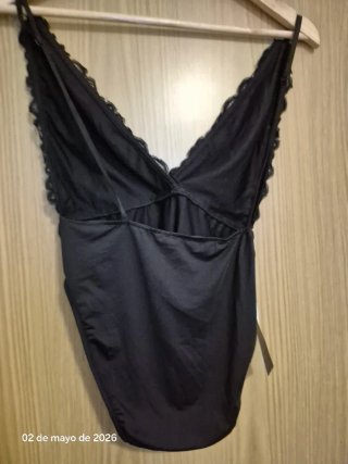 Body de encaje negro a estrenar talla M