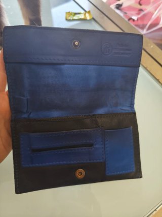 Astuccio porta tabacco in pelle nero