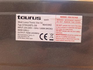Horno Microondas Taurus 900W