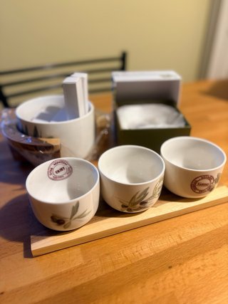 Set Aperitivo Ceramica e Legno Nuovo