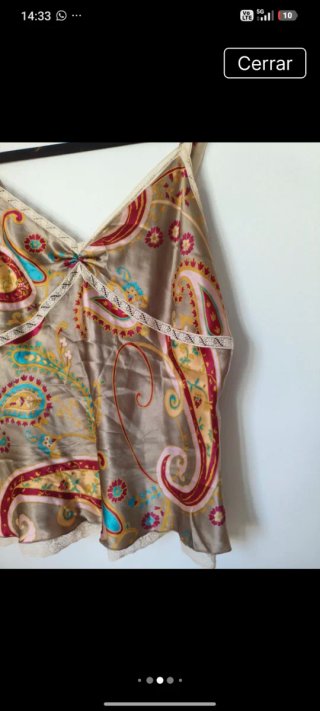 Top Carolina Herrera Paisley Dorado Multicolor
