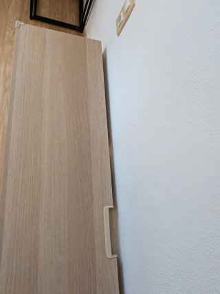 Mueble TV madera claro 4 huecos