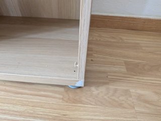 Mueble TV madera claro 4 huecos
