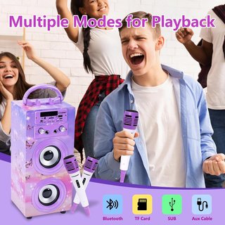 Dynasonic karaoke portátil niños micrófono