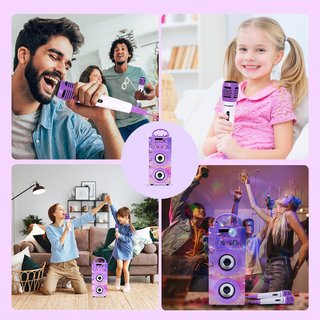 Dynasonic karaoke portátil niños micrófono