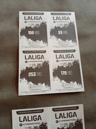 Lote 8 Cromos Bis Liga Hipermotion 25/26