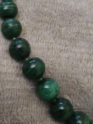 Collana vintage Malachite vera pietra