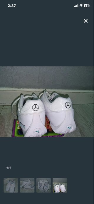 Zapatillas Puma Mercedes Blancas y Grises