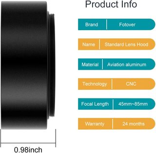 Parasole in metallo per obiettivo per Canon Nikon Sony