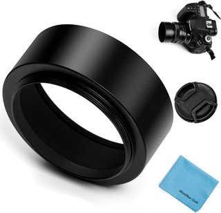 Parasole in metallo per obiettivo per Canon Nikon Sony