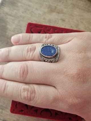 Anillo Plata con Piedra Azul