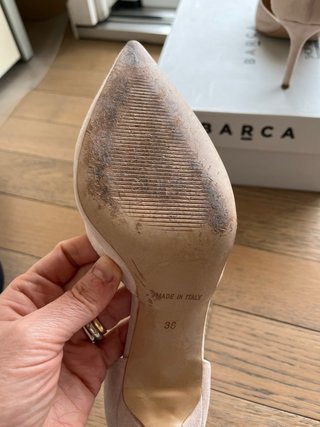 Scarpe donna Barca beige tacco