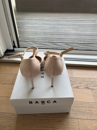 Scarpe donna Barca beige tacco