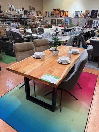 Mesa Comedor Madera Maciza Acacia
