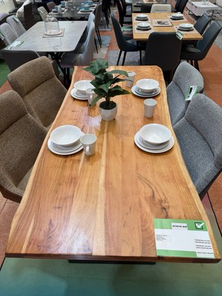 Mesa Comedor Madera Maciza Acacia