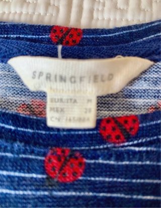 Camiseta Springfield azul y roja