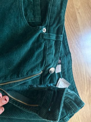 Pantalones pana anchos verdes