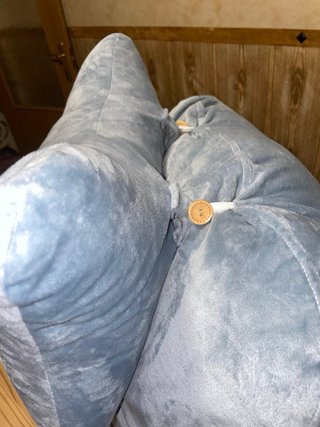 Cojín de lectura azul de forro polar