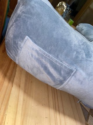 Cojín de lectura azul de forro polar