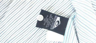 Camisa Quiksilver Talla L Rayas Azules y Beige
