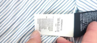 Camisa Quiksilver Talla L Rayas Azules y Beige