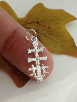 Cruz de Caravaca Plata de Ley 20x10mm