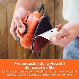 BLACK+DECKER lijadora compacta ligera accesorios
