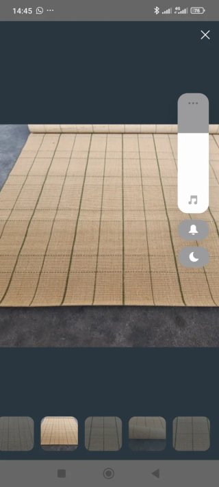 Tappeto in fibra di sisal beige e verde