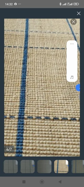 Tappeto in fibra di sisal beige e verde