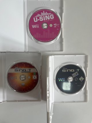 Pack de 3 juegos Wii/ 1 U-Sing y 2 Disney Sing It
