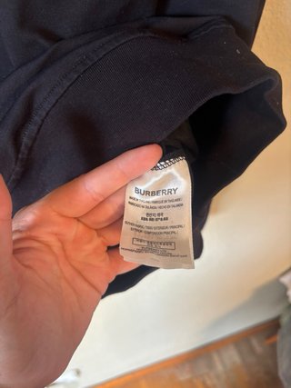 Sudadera Burberry Negra Logo Cuadros