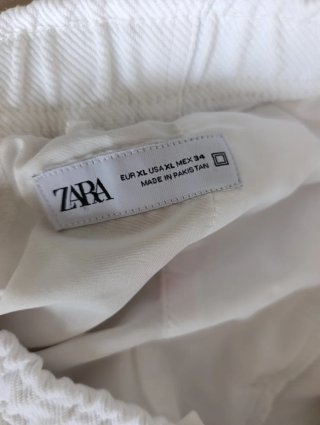 Pantalones Zara blancos talla XL