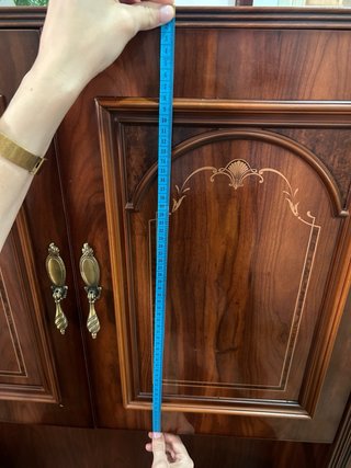 Vitrina de salón madera y cristal