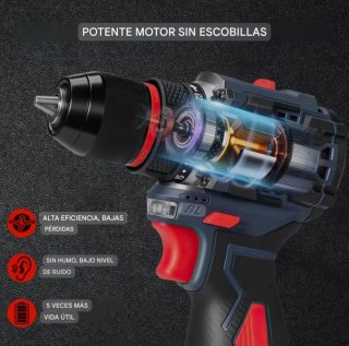 Taladro Atornillador Inalámbrico  (2 Baterías)