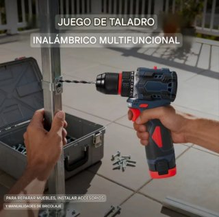 Taladro Atornillador Inalámbrico  (2 Baterías)