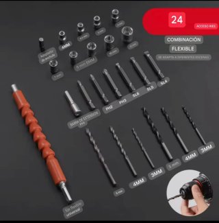 Taladro Atornillador Inalámbrico  (2 Baterías)