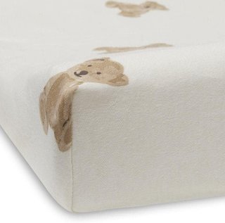 Fodera per fasciatoio per bambini con orso di peluche in cotone morbido