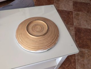 Cuenco decorativo madera/bambú
