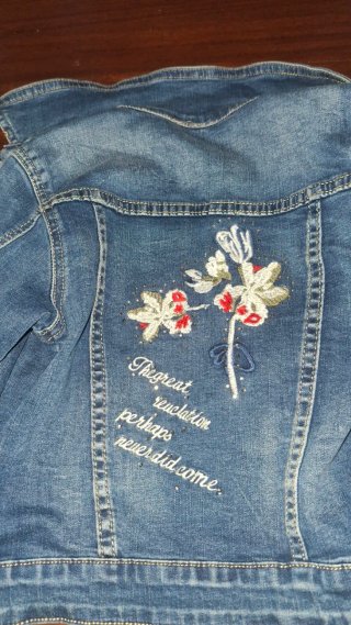 Chaqueta vaquera bordada infantil niña 6/8 años