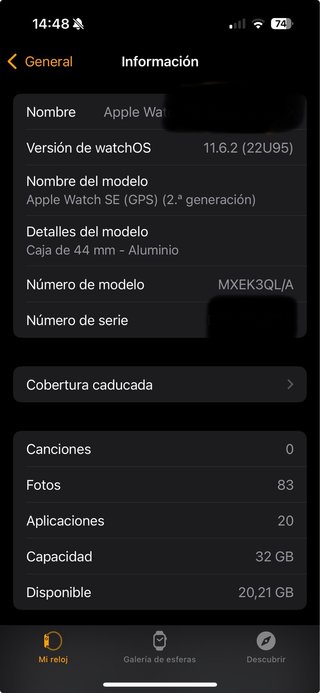 Apple Watch SE Negro/Dorado