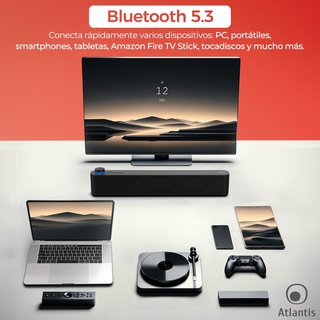 Atlantis barra sonido potente portátil bluetooth